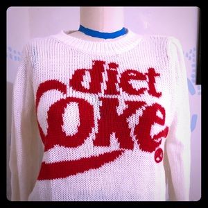 Wildfox sweater $200 $75 white Diet Coke